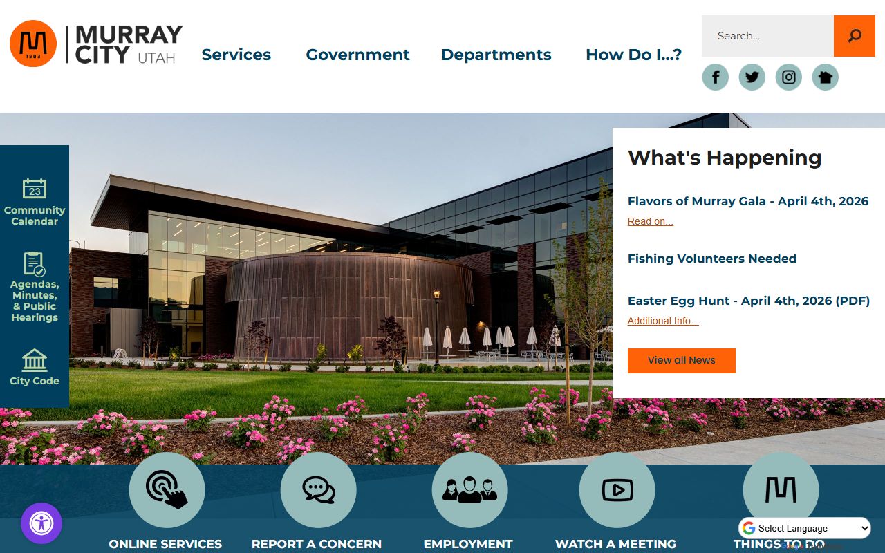 Murray Phone Directory city homepage screenshot