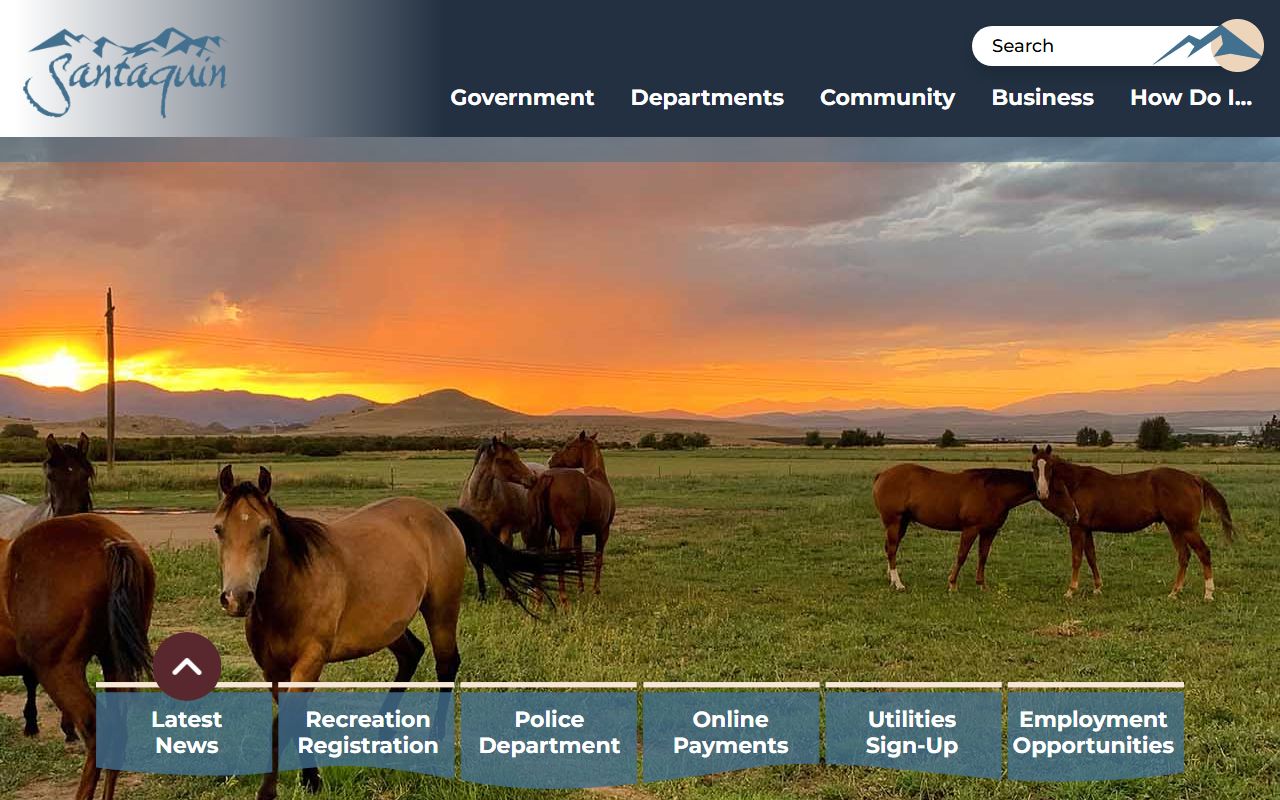 Santaquin Phone Directory city home page screenshot