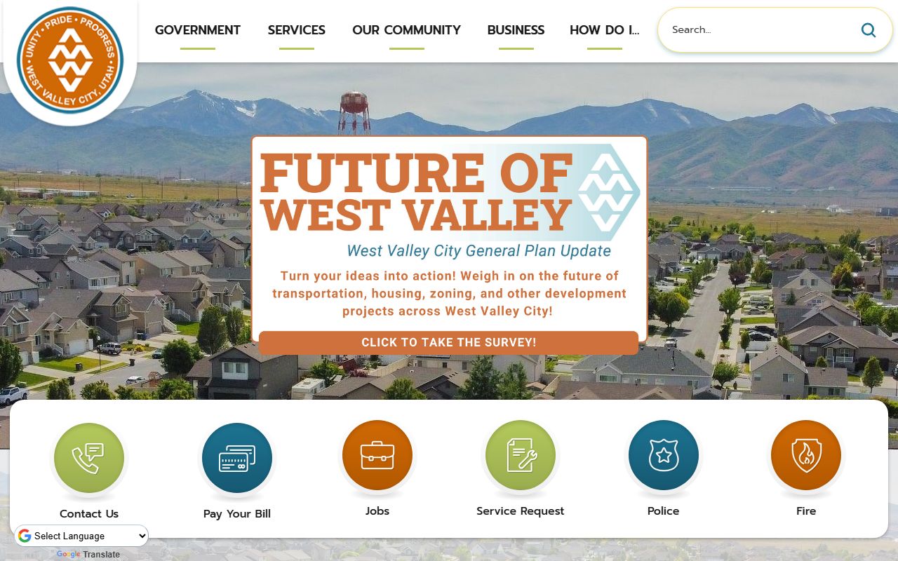 West Valley City Phone Directory city hall screenshot