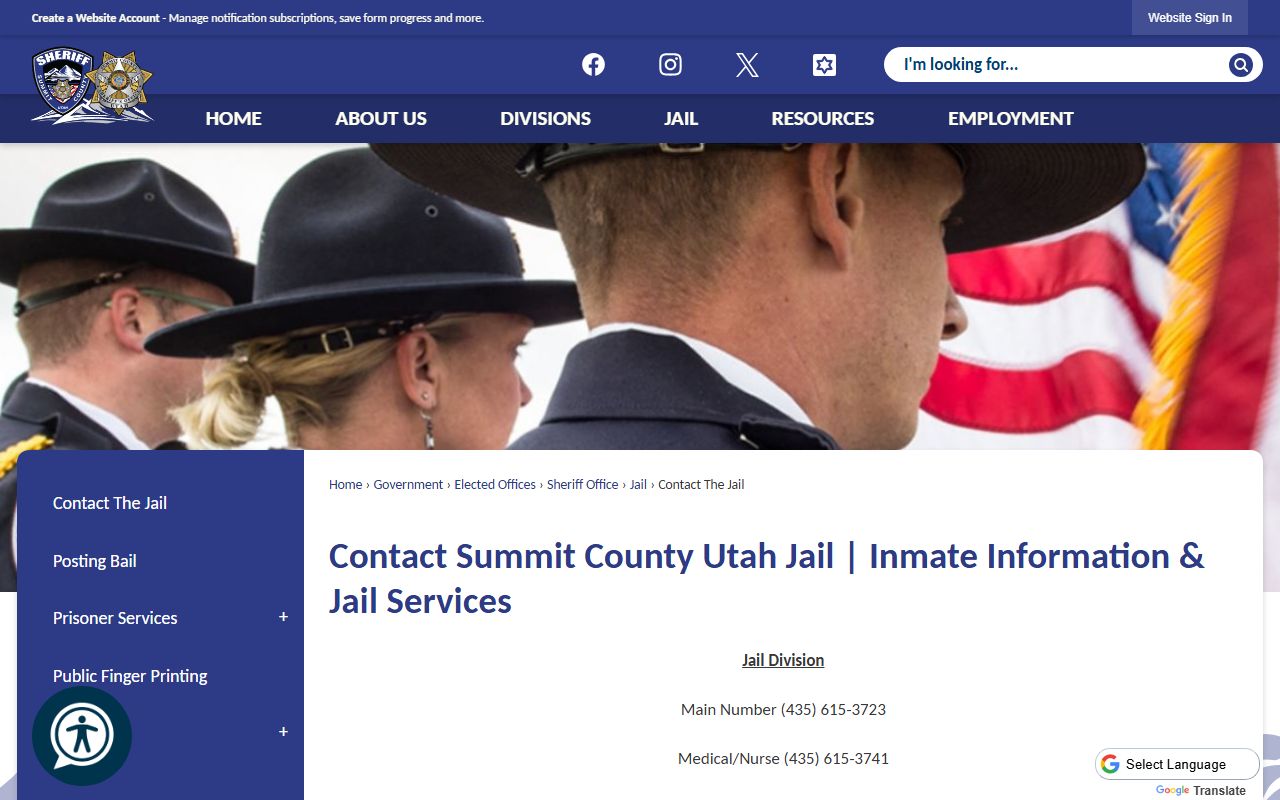 Summit County Phone Directory sheriff office and jail contacts in Park City