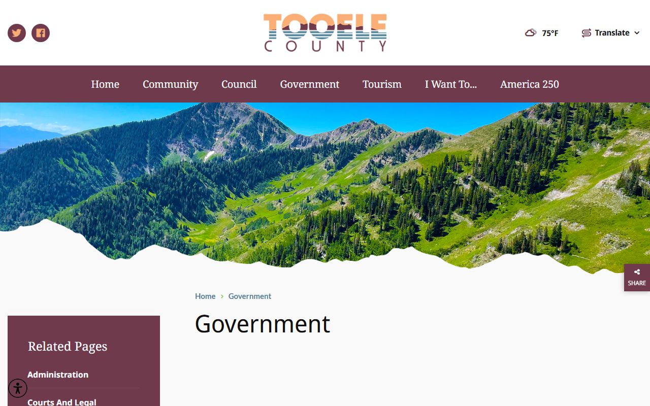Tooele County Phone Directory county government screenshot