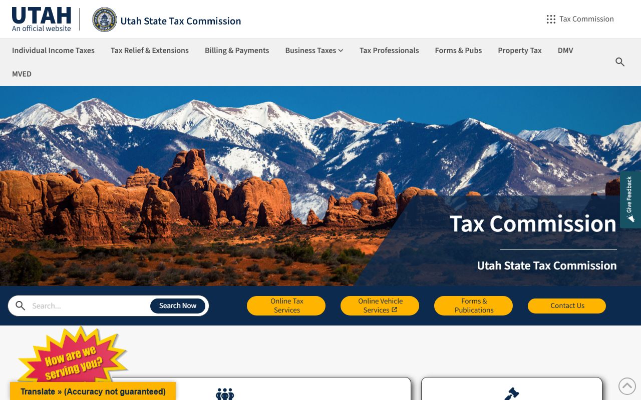 Utah Phone Directory Utah State Tax Commission screenshot